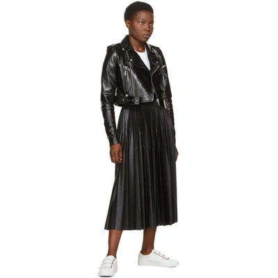 Shop Givenchy Black Leather Studded Biker Jacket In 001 Black