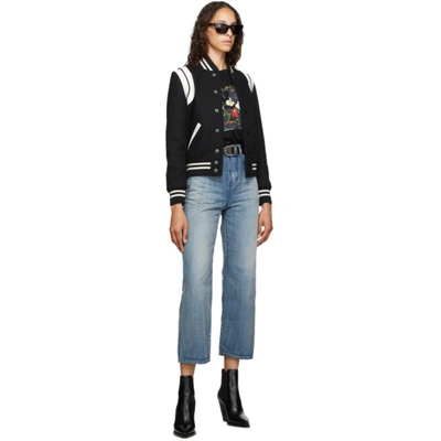 Shop Saint Laurent Blue Denim Original High-rise Jeans In 4987 Blue