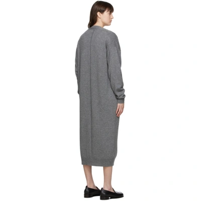 Shop The Row Grey Armando Long Cardigan In Dgm Dkgrey