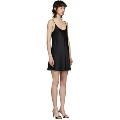 Shop La Perla Black Silk Slip Dress In 0002 Nero