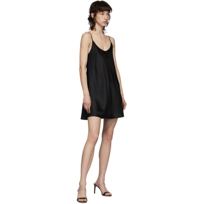 Shop La Perla Black Silk Slip Dress In 0002 Nero
