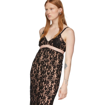 Shop Gucci Black Flower Lace Shell Dress In 1043 Black