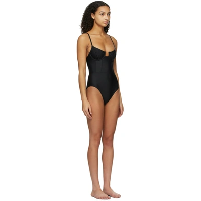 Shop Solid & Striped Black 'the Veronica' One-piece Swimsuit