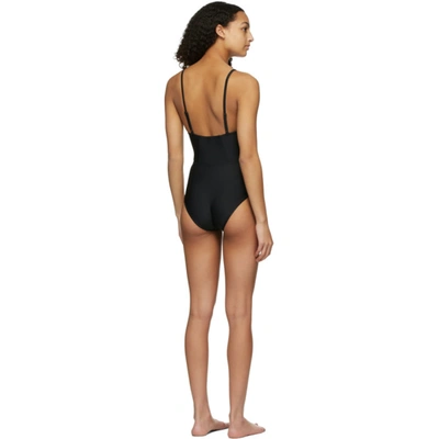 Shop Solid & Striped Black 'the Veronica' One-piece Swimsuit