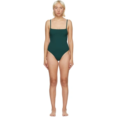 Shop Lido Green Tre One-piece Swimsuit In Indian Jade