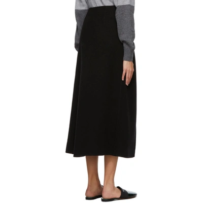 Shop Givenchy Black Wool Wrap Skirt In 001 Black