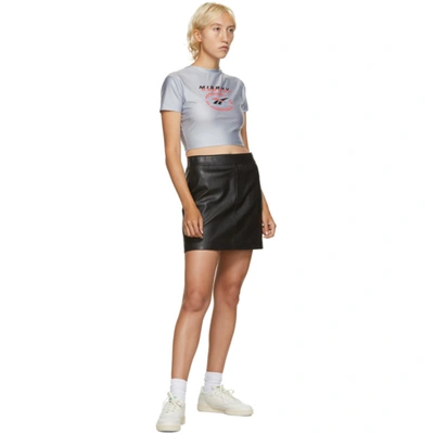 Shop Misbhv Grey Reebok Edition Cropped T-shirt In Cool Shadow