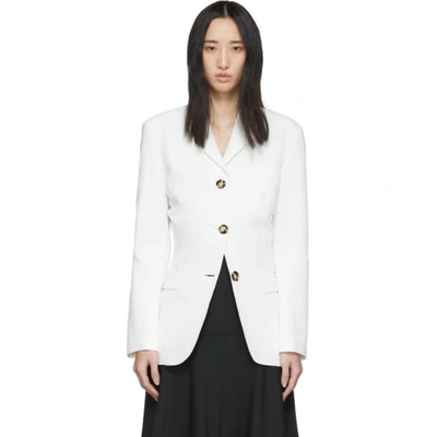 Shop Proenza Schouler White Cinched Blazer In 00101 Offwh