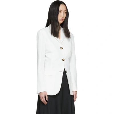 Shop Proenza Schouler White Cinched Blazer In 00101 Offwh