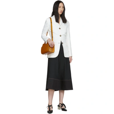 Shop Proenza Schouler White Cinched Blazer In 00101 Offwh