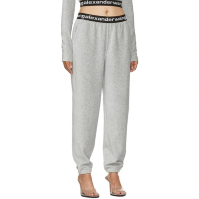 Shop Alexander Wang T Grey Corduroy Lounge Pants In 030 Heather