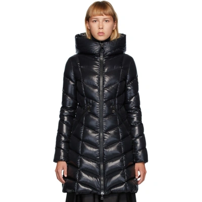 Shop Moncler Black Down Marus Coat In 999 Black