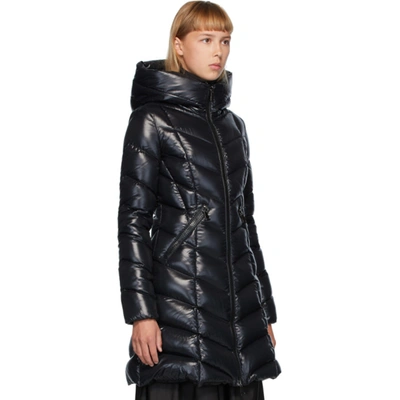 Shop Moncler Black Down Marus Coat In 999 Black