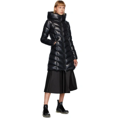 Shop Moncler Black Down Marus Coat In 999 Black