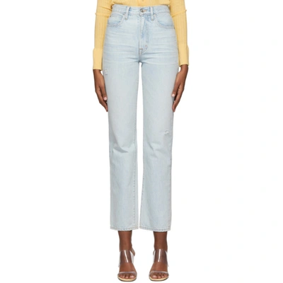 Shop Slvrlake Blue London Straight Jeans In Love Song