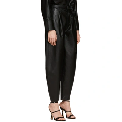 Shop Aeron Black Faux-leather Fran Trousers In 002 Black