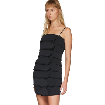 Shop We11 Done We11done Black Strap Short Dress