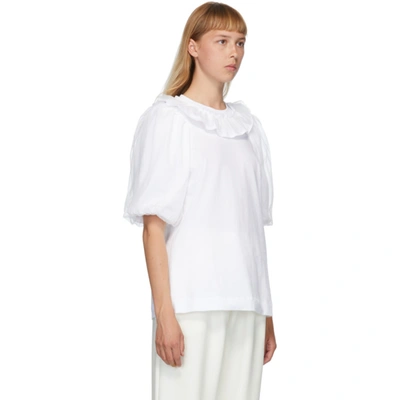 Shop Simone Rocha White Puff Sleeve T-shirt