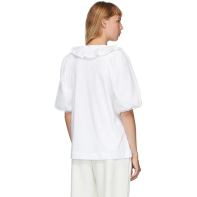 Shop Simone Rocha White Puff Sleeve T-shirt