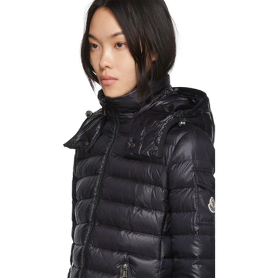 Shop Moncler Black Down Bleu Jacket In 999 Black