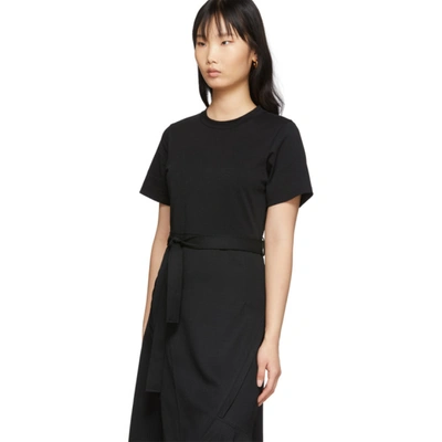 3.1 PHILLIP LIM 黑色 COMBO T 恤式羊毛连衣裙
