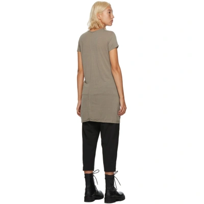 Shop Rick Owens Brown Silk Level T-shirt In 124 Dirt