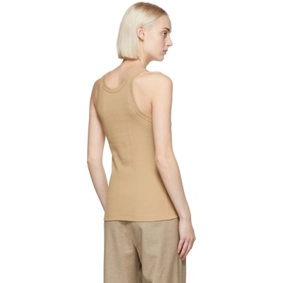 Shop Totême Beige Rib Espera Tank Top In 873 Beige