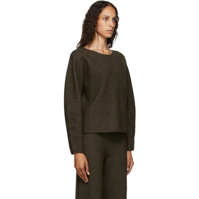 Shop Arch The Brown Cashmere & Wool Crewneck In D Brown