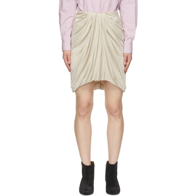 Shop Isabel Marant Beige Disparis Miniskirt In 23ec Ecru