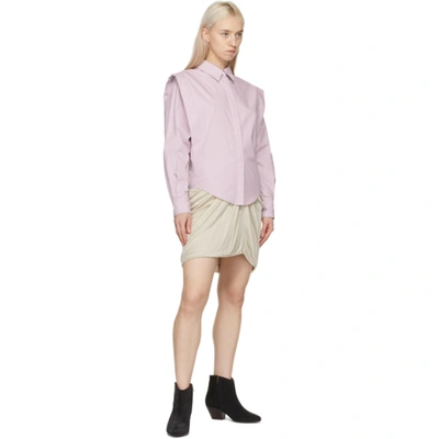 Shop Isabel Marant Beige Disparis Miniskirt In 23ec Ecru