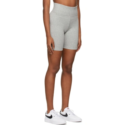 Shop Nike Grey Sportswear Leg-a-see Bike Shorts In Dk Grey Heather/bla