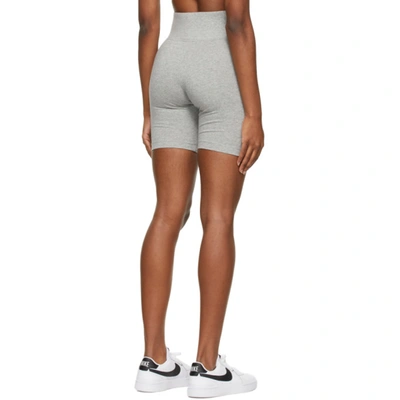 Shop Nike Grey Sportswear Leg-a-see Bike Shorts In Dk Grey Heather/bla