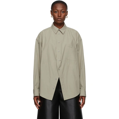 Shop Balenciaga Taupe Swing Shirt In 9506 Sand B