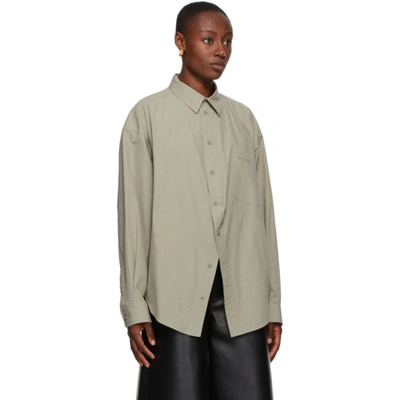 Shop Balenciaga Taupe Swing Shirt In 9506 Sand B