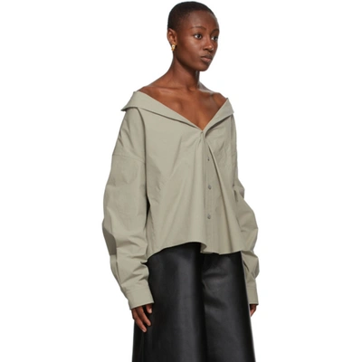 Shop Balenciaga Taupe Swing Shirt In 9506 Sand B