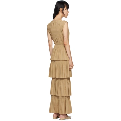 Shop Totême Toteme Tan Aramon Dress In 835 Camel