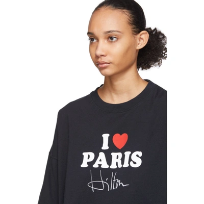 Shop Vetements Ssense Exclusive Black 'i Love Paris' T-shirt