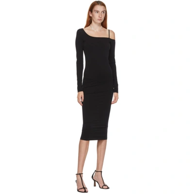 Shop Helmut Lang Black One Shoulder Dress