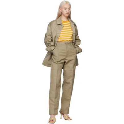 Shop Acne Studios Beige Twill Workwear Jacket In Aek Beige