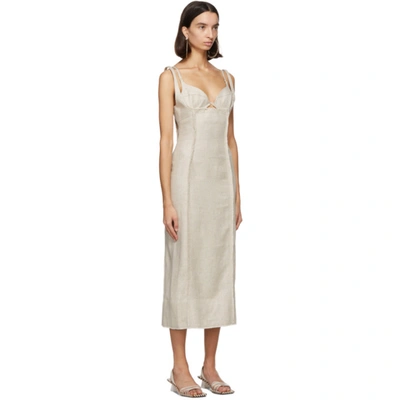 Shop Jacquemus Beige 'la Robe Valerie' Dress