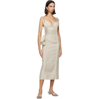 Shop Jacquemus Beige 'la Robe Valerie' Dress