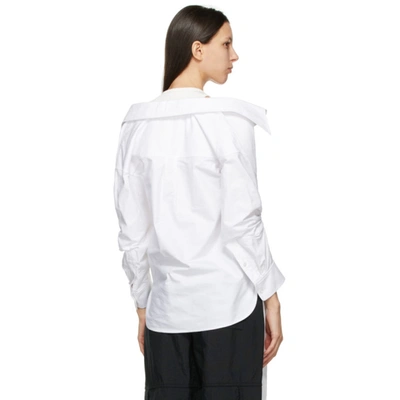 Alexander Wang T White Off-shoulder Shirt In Bianco | ModeSens