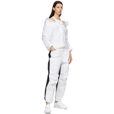 Shop Alexander Wang T White Off-shoulder Shirt In 111 White