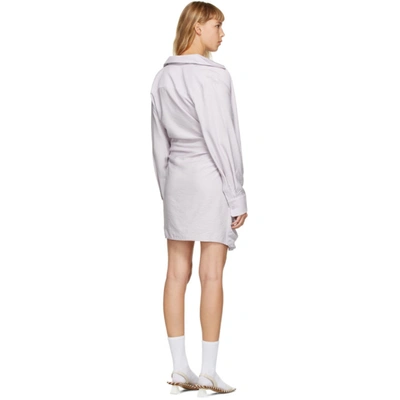 Shop Jacquemus Purple 'la Robe Bahia' Dress In Lilac Grey