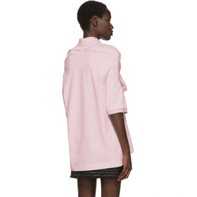 Shop Alexander Wang Pink Tie-sleeve Polo In 688 Palepin