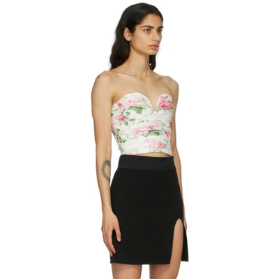 Shop Magda Butrym Multicolor Floral Corset In Pink