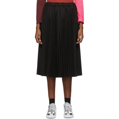Shop Comme Des Garçons Comme Des Garcons Black Pleated Skirt In 1 Black