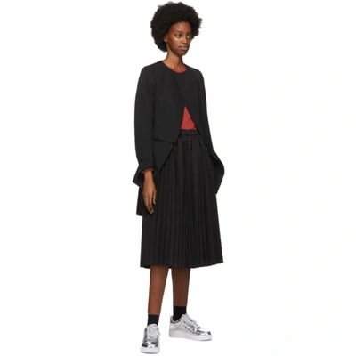 Shop Comme Des Garçons Comme Des Garcons Black Pleated Skirt In 1 Black