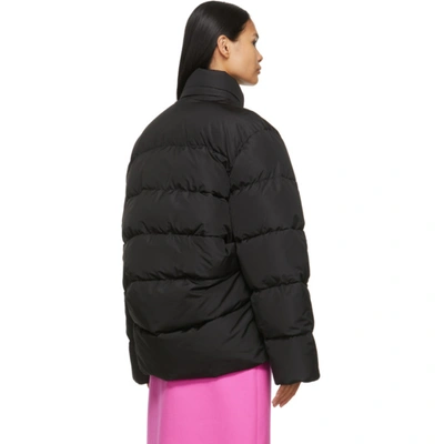 Shop Balenciaga Black Bb C-shape Puffer Jacket In 1000 Black