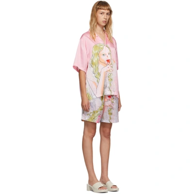 Shop Im Sorry By Petra Collins Ssense Exclusive Pink Graphic Shirt & Shorts Set In Pink + Mult